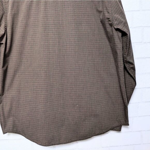 HORNY TOAD Brown Check Button Up Shirt M - Picture 7 of 9
